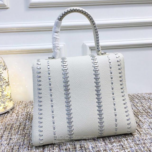 DELVAUX女包 比利時德爾沃 全球限量版 Tribal Stitch系列 德爾沃手拎包 GF0028白色編織 大號女手腕包  fcs1118